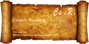 Csont Roxána névjegykártya